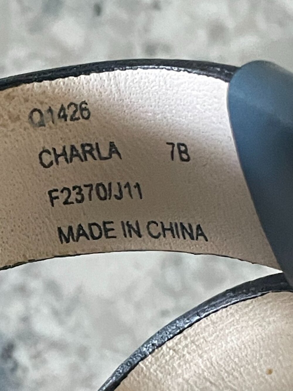 COACH CHARLA PLATFORM STRAPPY SANDAL BLUE VACHETTA LEATHER SIZE 7 PREOWN NO BOX - Picture 7 of 9